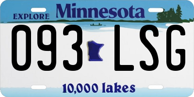 MN license plate 093LSG