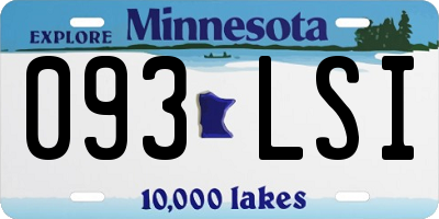 MN license plate 093LSI