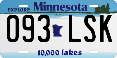 MN license plate 093LSK