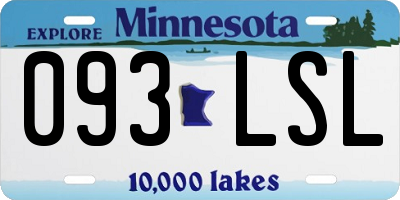MN license plate 093LSL