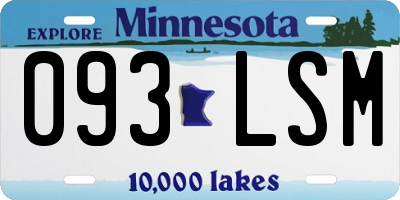 MN license plate 093LSM