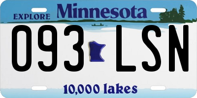 MN license plate 093LSN
