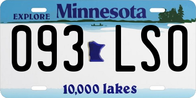 MN license plate 093LSO