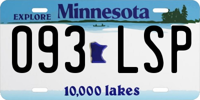 MN license plate 093LSP