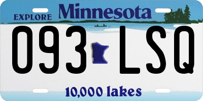 MN license plate 093LSQ