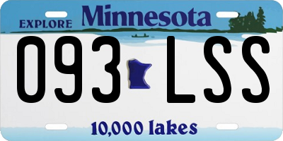 MN license plate 093LSS