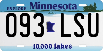 MN license plate 093LSU