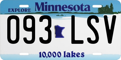 MN license plate 093LSV
