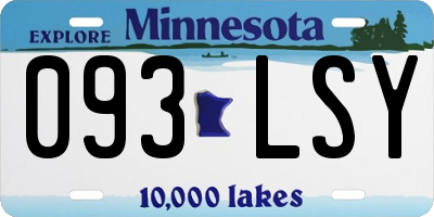 MN license plate 093LSY