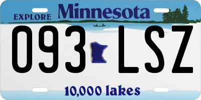 MN license plate 093LSZ