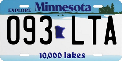 MN license plate 093LTA