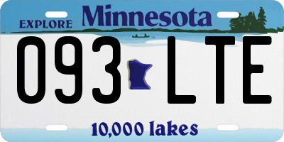 MN license plate 093LTE