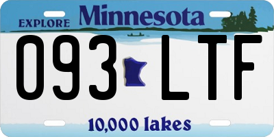 MN license plate 093LTF