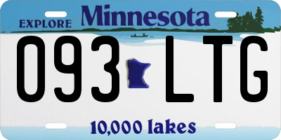 MN license plate 093LTG