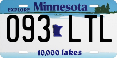 MN license plate 093LTL