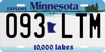 MN license plate 093LTM