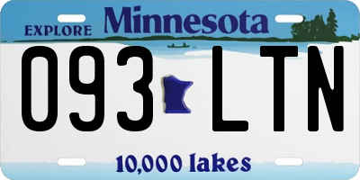 MN license plate 093LTN