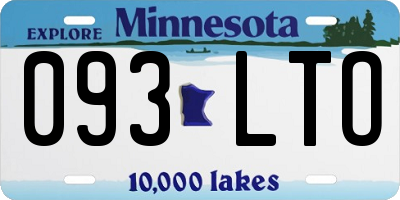 MN license plate 093LTO