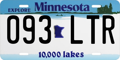 MN license plate 093LTR