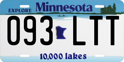 MN license plate 093LTT