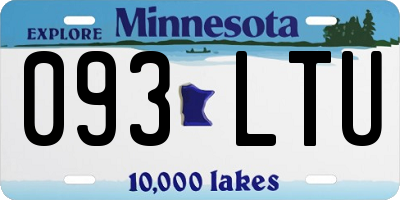 MN license plate 093LTU