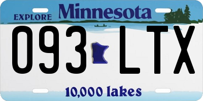 MN license plate 093LTX