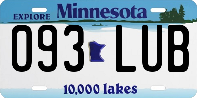 MN license plate 093LUB