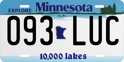 MN license plate 093LUC