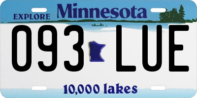 MN license plate 093LUE