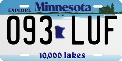 MN license plate 093LUF