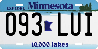 MN license plate 093LUI