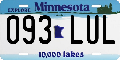 MN license plate 093LUL
