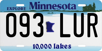 MN license plate 093LUR