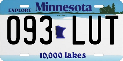 MN license plate 093LUT