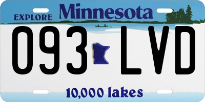 MN license plate 093LVD