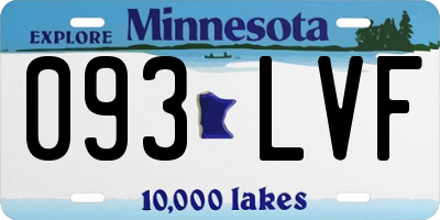 MN license plate 093LVF