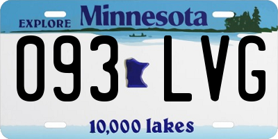 MN license plate 093LVG