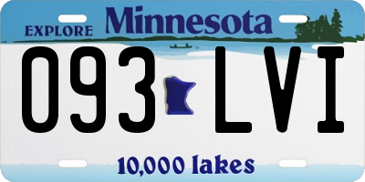 MN license plate 093LVI