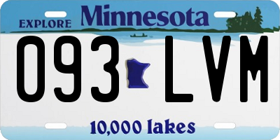 MN license plate 093LVM