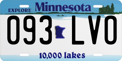 MN license plate 093LVO