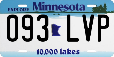 MN license plate 093LVP