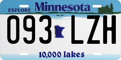 MN license plate 093LZH