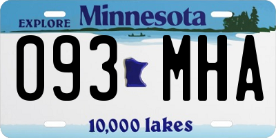MN license plate 093MHA