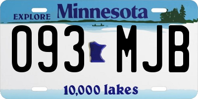 MN license plate 093MJB