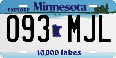 MN license plate 093MJL