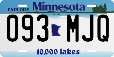 MN license plate 093MJQ