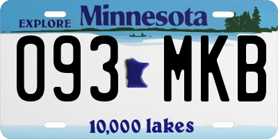 MN license plate 093MKB