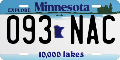 MN license plate 093NAC