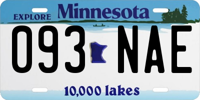 MN license plate 093NAE