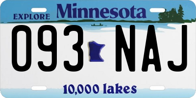MN license plate 093NAJ
